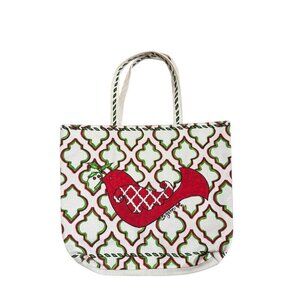 Brighton “Love and Joy” Holiday Canvas Tote | Exclusive Festive Bag | 14"x18.5"x
